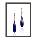 Lapis Earrings with Diamonds