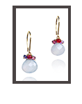 Blue Chalcedony Cluster Earrings