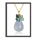 Chalcedony Cluster Necklace