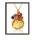 Citrine Cluster Necklace